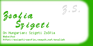 zsofia szigeti business card